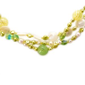 Mermaidia Real Pearl & Vintage Glass Necklace